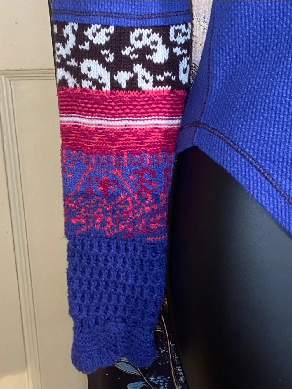 FP IN THE MIX WAFFLE SWEATER Thermal Top SUPER NO A PURPLE
